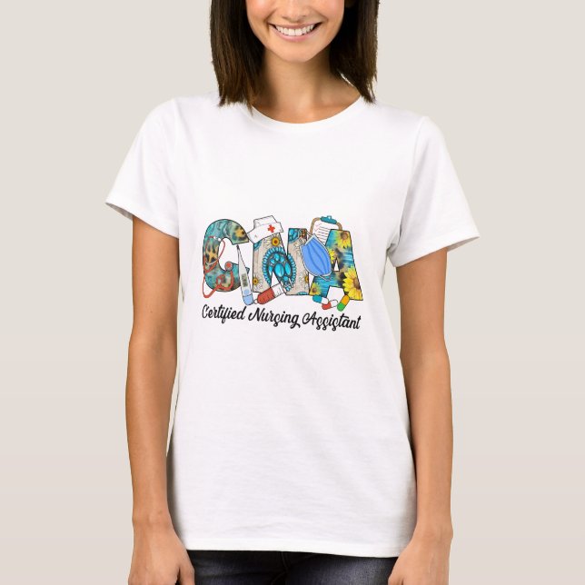 CNA Auktoriserad Nursing Assistant T Shirt (Framsida)