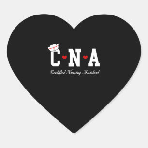 CNA - AUKTORISERAD NURSISTANT HJÄRTFORMAT KLISTERMÄRKE