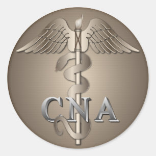 CNA Caduceus Runt Klistermärke