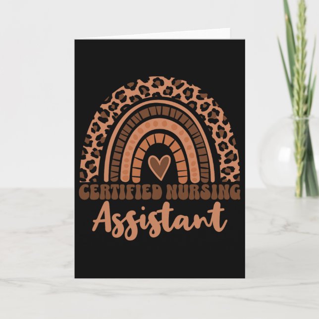 Cna Certified Nursing Assistant Afro Svarta Histor Kort (Framsida)