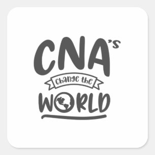 CNA, CNA sjuksköterska, Sjuksköterska, Uppskattnin Fyrkantigt Klistermärke