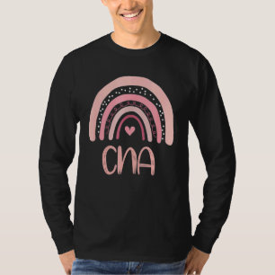 Cna Cute Boho Rosa Rainbow Auktoriserad Nursing As T Shirt