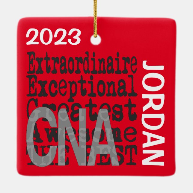 CNA Extraordinaire-ANPASSNINGSBAR Julgransprydnad Keramik (Baksida)