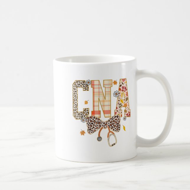 Cna Fall Play Leopard Bow Stethoscope Kaffemugg (Höger)