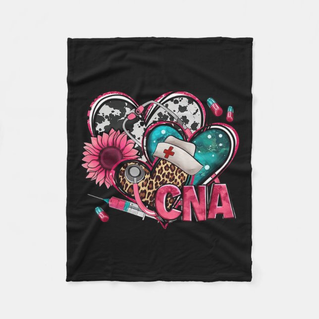 Cna Heart Rosa Solros Breast Cancer Awareness W Fleecefilt (Framsidan)