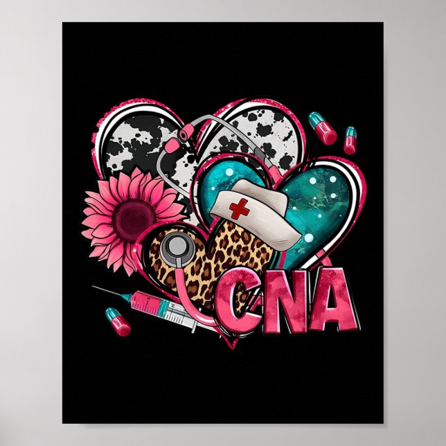 Cna Heart Rosa Solros Breast Cancer Awareness W Poster (Framsidan)