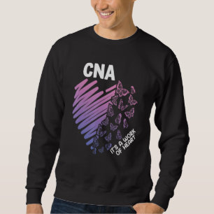 Cna It's A Work Of Heart Certifierad Vårdbiträde Lång Ärmad Tröja