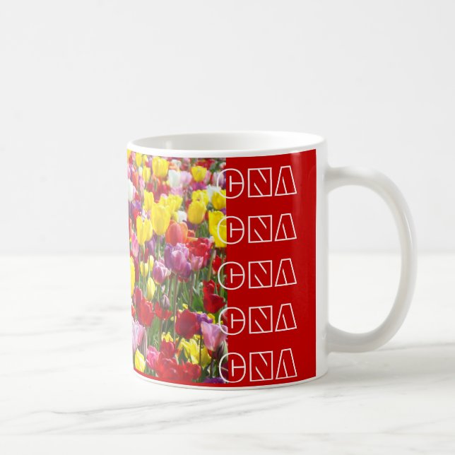 CNA-kaffekoppar Tulpan Blommor Omvårdnadsassistent Kaffemugg (Höger)