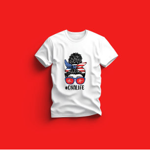 CNA Life Messy Bun CnaLife - Present Till Sjuksköt T Shirt