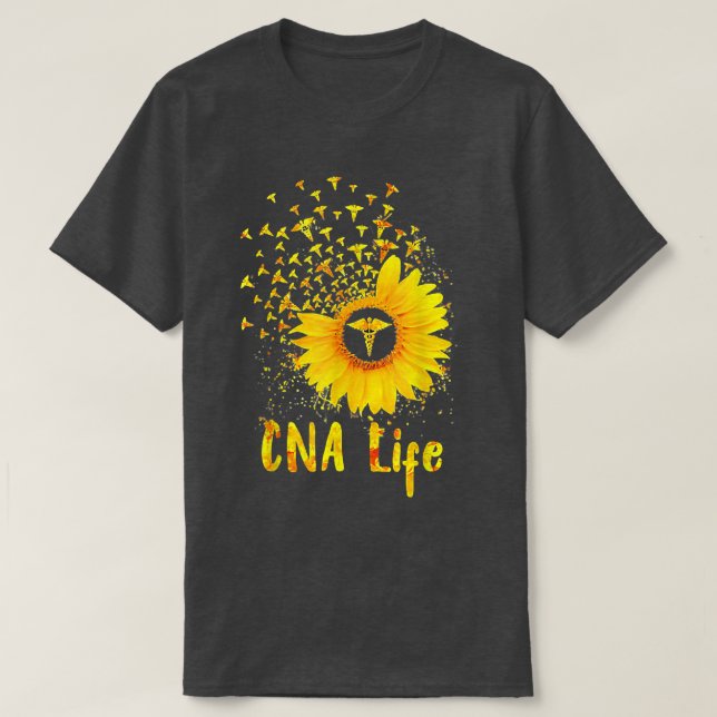 CNA Life Solros Cute Nurse T Shirt (Design framsida)