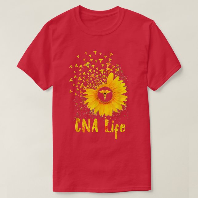 CNA Life Solros Cute Nurse T Shirt (Design framsida)