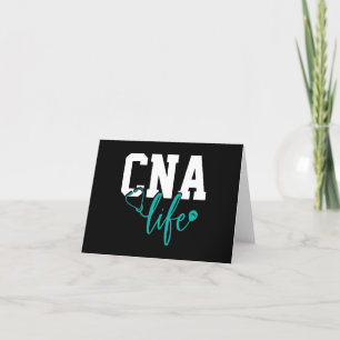 CNA Life Teal White Blank Note/ Tack Kort