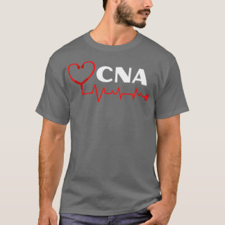 CNA Nurse Assistant med hjärtrytm av stetoskop T Shirt