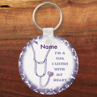 CNA Nurse Heart eget namn Nyckelkedja Nyckelring
