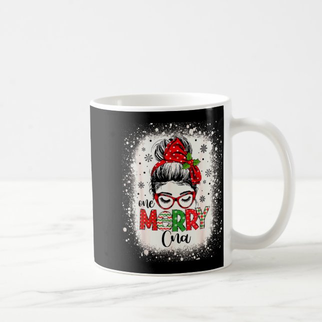 Cna Nurse Messy Bun Nurse's Aid Christmas  Kaffemugg (Höger)