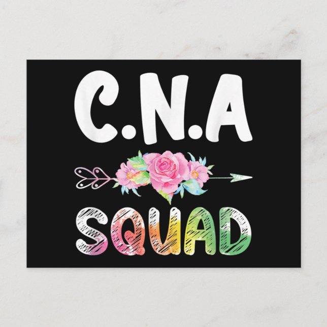 CNA Nurse Squad Auktoriserad Nursing Assistant Helg Vykort (Framsida)