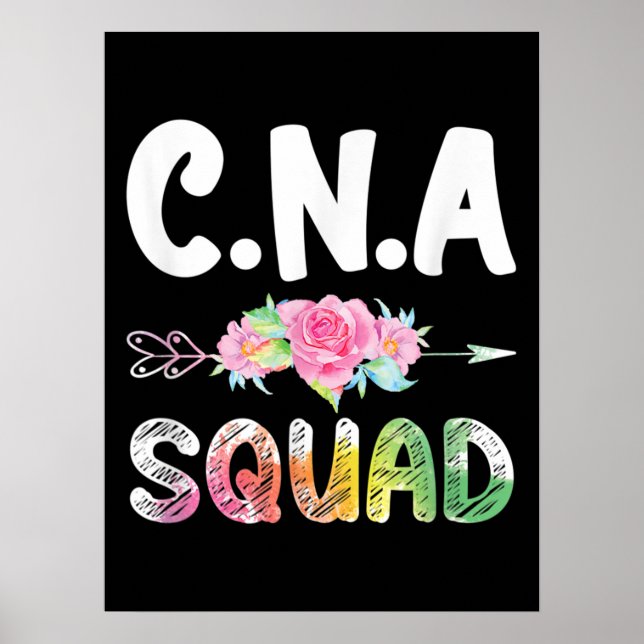 CNA Nurse Squad Auktoriserad Nursing Assistant Poster (Framsidan)
