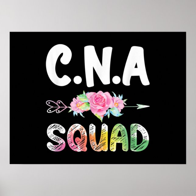 CNA Nurse Squad Auktoriserad Nursing Assistant Poster (Framsidan)