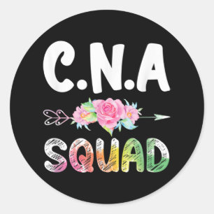 CNA Nurse Squad Auktoriserad Nursing Assistant Runt Klistermärke