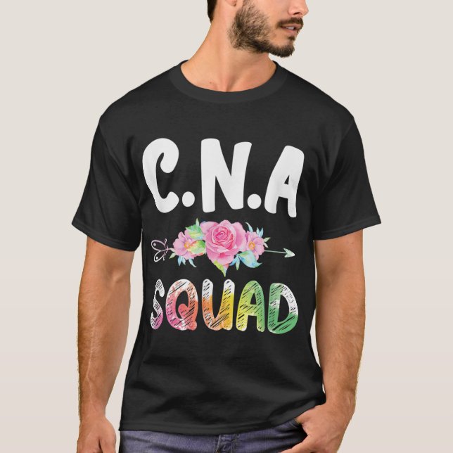 CNA Nurse Squad Auktoriserad Nursing Assistant T Shirt (Framsida)