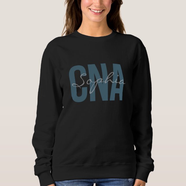 CNA Personalized Name Bold Typography T Shirt (Framsida)