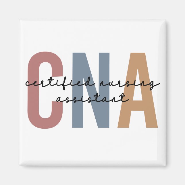 CNA Retro Auktoriserad Nursing Assistant Gifts Magnet (Framsidan)