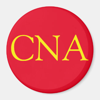 CNA-röd gult Magnet