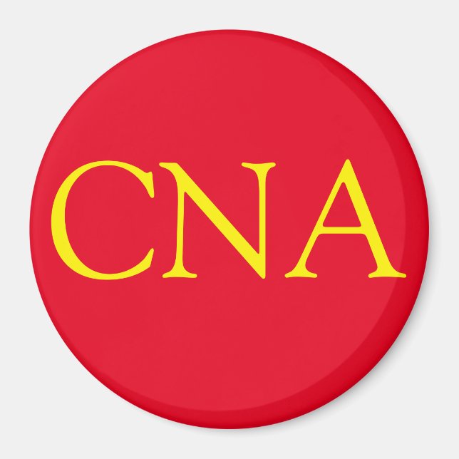 CNA-röd gult Magnet (Framsidan)