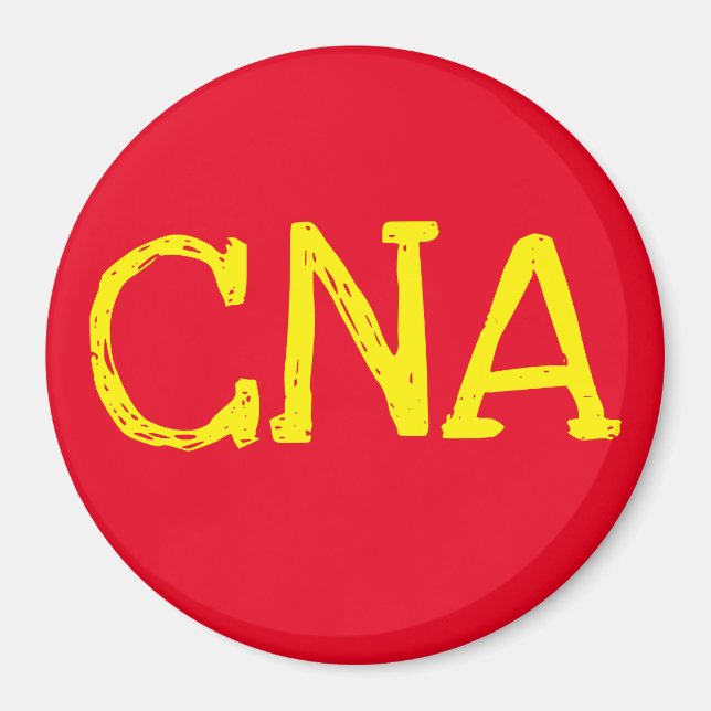 CNA-röd gult Magnet (Framsidan)