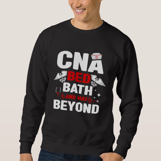 CNA Säng Badrum Och Way Beyond Certified Nursing A Lång Ärmad Tröja (Framsida)