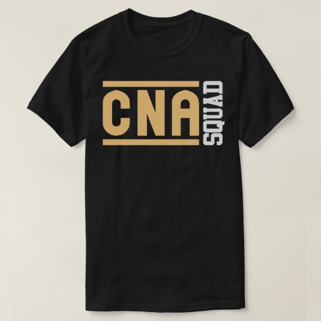 CNA Squad Auktoriserad Nursing Assistant T Shirt (Design framsida)