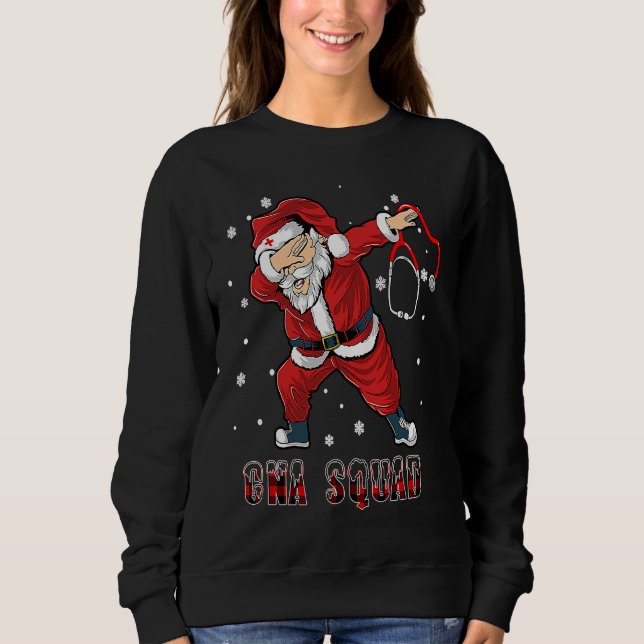 CNA Squad Santa Dab Nurse Christmas Dabbing Xmas T Shirt (Framsida)