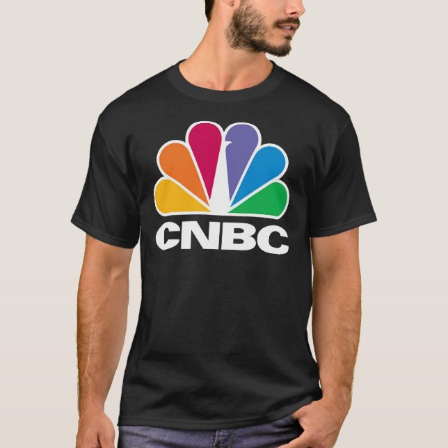 CNBC-Logotyp - Vit Essential T-Shirt (Framsida)