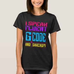 Cnc Machinist Fluent G- kodsetikett T Shirt