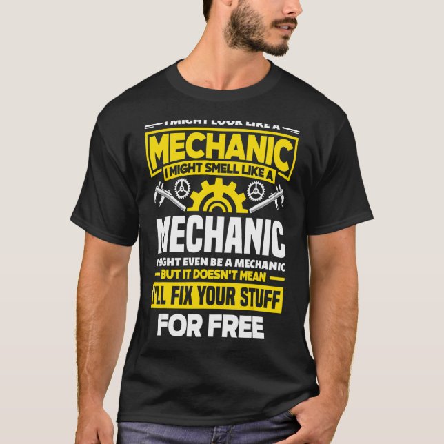 Cnc Machinist Machining, jag kan se ut som en Mech T Shirt (Framsida)