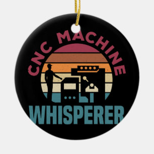 Cnc Machinist Metalworking Machining CNC Maskin Julgransprydnad Keramik