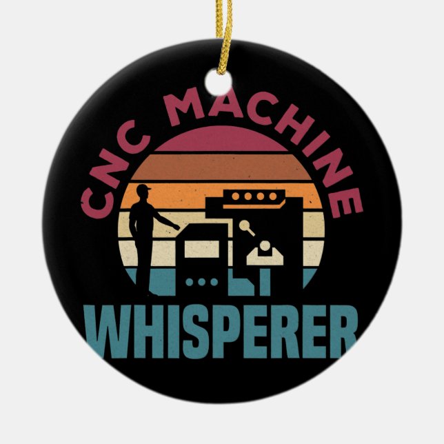 Cnc Machinist Metalworking Machining CNC Maskin Julgransprydnad Keramik (Framsidan)