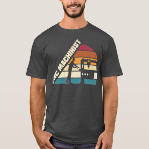 Cnc Machinist Metalworking Machining Silhouette T Shirt