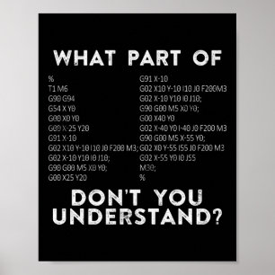 CNC Machinist, vilken del av förstår du inte? Poster