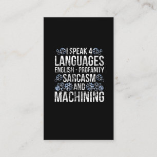 CNC-maskineri Sarcasm Funny Machinist Visitkort