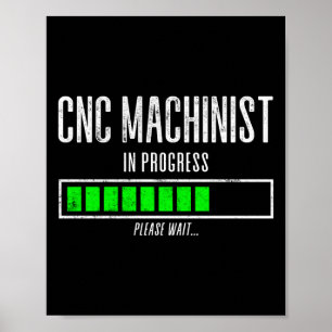 CNC-maskinist pågår. Vänta.. Poster