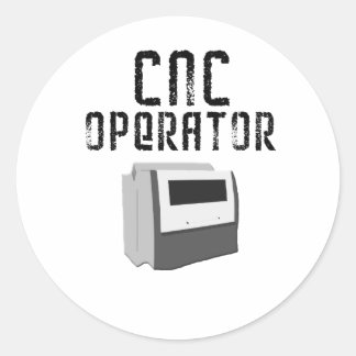 CNC Operatör Machinist Runt Klistermärke