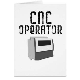 CNC-operatör maskinist Hälsningskort