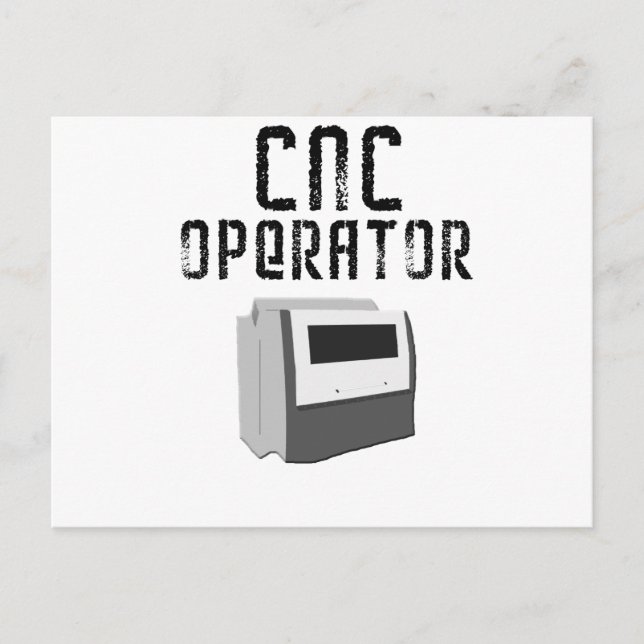 CNC-operatör maskinist Vykort (Framsida)