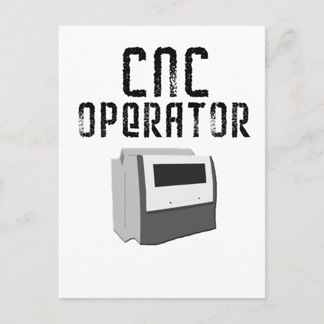 CNC-operatör maskinist Vykort (Framsida)