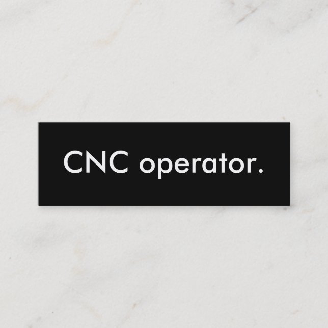 cnc-operator. mini visitkort (Framsida)