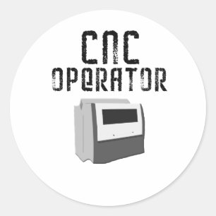 Cnc-operatörsmaskinist Runt Klistermärke