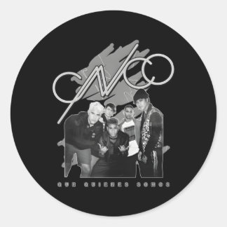 Cnco Officiell Black White Album Photo Runt Klistermärke