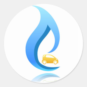 CNG-cirkus - rund etikett