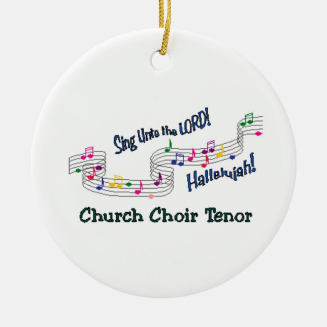 Cnotes Church Choir Tenor Julgransprydnad Keramik (Framsidan)
